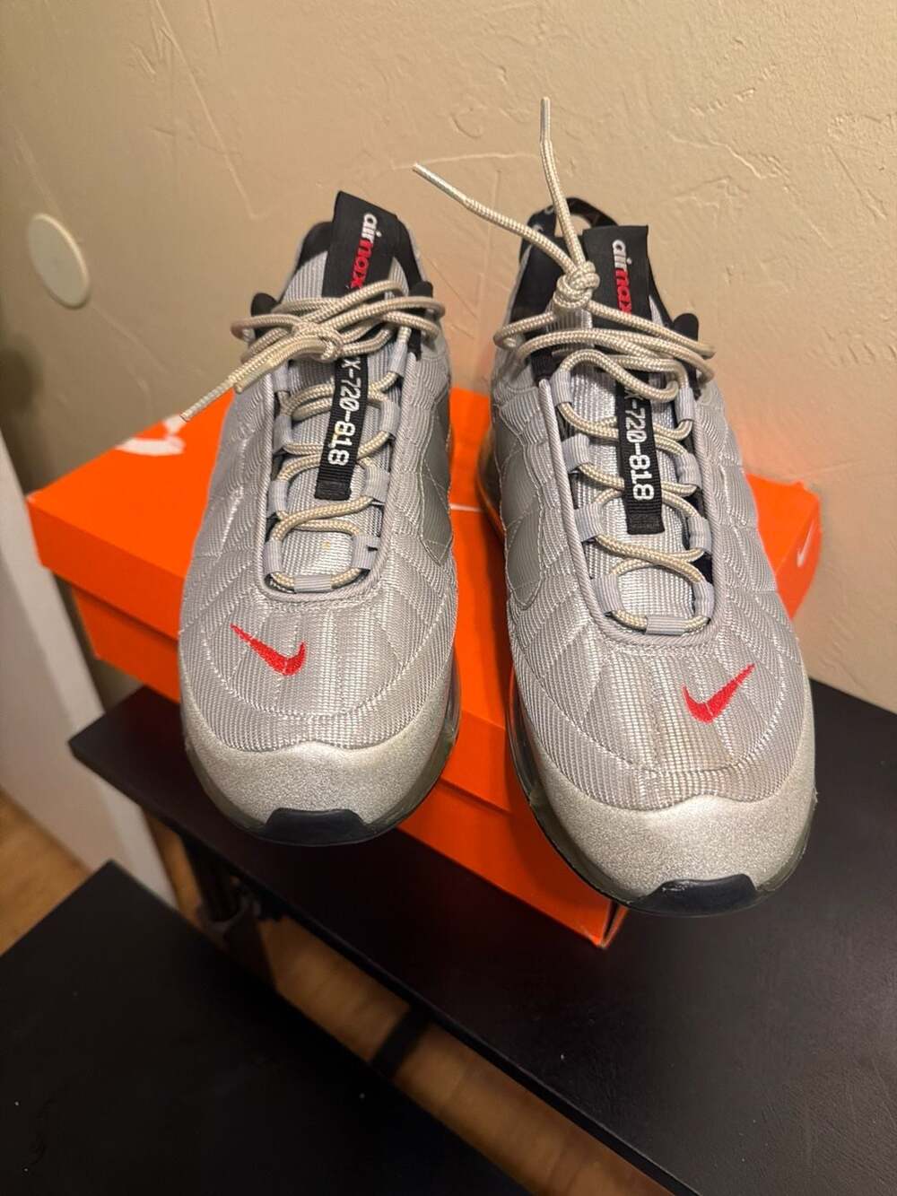 Nike MX-720-818 Silver Bullet Metallic Silver Red Size 11